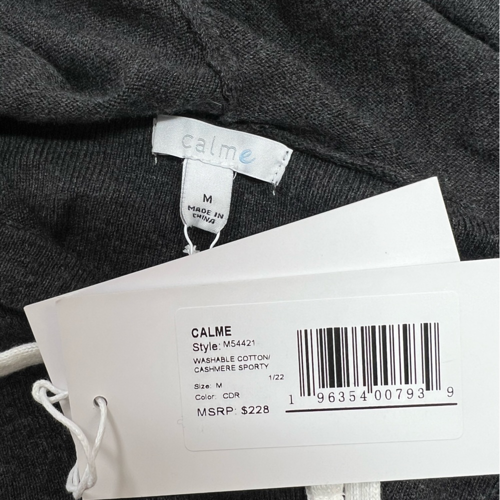 Johnny Was Calme Washable Cotton Cashmere Sporty Half Zip Hoodie New With Tags - Picture 4 of 11
